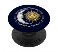 Sole Luna Stelle Design Notte Cosmica per Tutti PopSockets PopGrip Adesivo