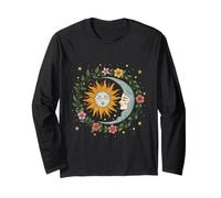 Sole Luna Yin Yang Armonia Celeste Arte Maglia a Manica