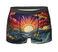Sole, Mare, Boho, Arcobaleno, Arte Astratta, Bellissimo Uomo Boxer Shorts Moda Slip Mutande Comfort Underwear L