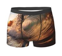 Sole Mattina Mare Cavo Onda Surf Bellissimo Uomo Mutande Traspiranti Boxer Slip Flessibile Slip Mutande M
