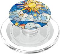 Sole, nuvole e cielo | Stained Glass Style, Women & Girl PopSockets PopGrip per MagSafe