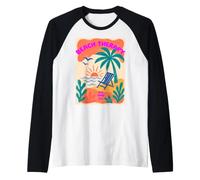 Sole Sabbia Mare Spiaggia Terapia Spiaggia Tropicale Vac Maglia con Maniche Raglan