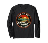 Sole Sabbia Mare Vacanze Estive Relax Rilassarsi Retro Tramonto Maglia a Manica