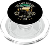 Sole, sabbia, Solitude USA Hotrod Design in stile retrò PopSockets PopGrip per MagSafe