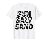 Sole Sale Sabbia Spiaggia Estate Tropicale Palm Tree Vacanza Maglietta