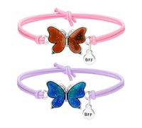 Soleebee 2 braccialetti dell'umore con ciondolo per bambini, cambiano il colore dei bambini, braccialetto dell'amicizia per ragazzi e ragazze, come regalo o pensierino per il compleanno dei bambini,