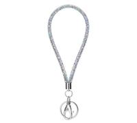 Soleebee Braccialetti porta tessere, con strass, cordino con portachiavi, braccialetto di cristallo da donna, set per portachiavi, porta carte d'identità, A partire dal colore, M