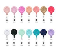 Soleebee JoJo, portachiavi retrattile, per infermiera, insegnante, studente, badge con clip a coccodrillo girevole a 360°, 12 pezzi