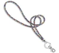 Soleebee Kit per porta badge con cordino, ciondolo con strass scintillanti, cordino con moschettone e ciondolo a catena da donna, kit per portachiavi e porta badge (Multicolore)