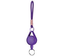 Soleebee Portachiavi allungabile, in nylon, con cordino da 60 cm, corda in acciaio allungabile, portachiavi e anello portachiavi JoJo retrattile (viola)