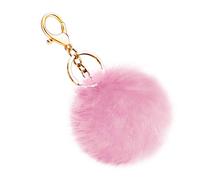 Soleebee Portachiavi in Morbida Pelliccia Artificiale Palla Soffice Auto Portachiavi Pompon Fascino Accessori per Borse e Personalizzare Zaino per le Donna Ragazze (Rosa)