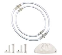 Soleeya 2 Pezzi Chiusura Borsa Uncinetto in Alluminio, Chiusura a Molla per Borse 19 cm Chiusura Clic Clac per Borse 23cm Accessori per Borse Uncinetto per Borsa Frizione Realizzazione Borse Fai da Te