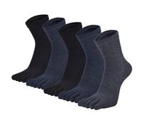 Soleeya 5 Paia Calzini con Dita Separate Donna Uomo, 39-45 Calze con le Dita Donna Uomo Sportivi in Cotone Traspirante Calze 5 Dita (IT, Numero, 39, 45, Regular, Regular, 3 colori)