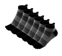 Soleeya 6 Paia Calzini con Dita Separate Uomo Donna Sportivi, 39-44 Corti Calze con Dita Separate Cotone Traspirante Calzini Cinque Dita (IT, Numero, 39, 44, Regular, Regular, Grigio)