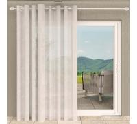 Soleil d’Ocre Celia Tenda in voile con occhielli per vetrate, da 280 x 250 cm, di colore bianco