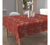 Soleil d'ocre, Tovaglia stampata antimacchia quadrata 180 x 180 cm Flores