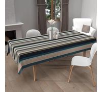 Soleil d'Ocre Tovaglia BAYADERES stampata antimacchia rettangolare 140 x 200 cm Blu
