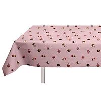 Soleil d'ocre 857153 Pennello Stoffa Cera Rettangolo PVC Rosa 140x240 cm