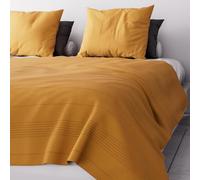 Soleil d'ocre, Adele, Copriletto, copridivano, Cotone, Giallo, 220x240 cm