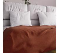 Soleil d'ocre, Adele, Copriletto, copridivano, Cotone, Terracotta, 180x220 cm