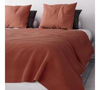 Soleil d'ocre, Adele, Copriletto, copridivano, Cotone, Terracotta, 220x240 cm