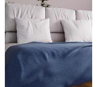 Soleil d'ocre Adele Copriletto, copridivano, Policotone, Blu, 180 x 220 cm