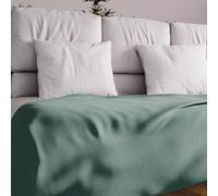 Soleil d'ocre Adele Copriletto, copridivano, Policotone, Verde, 180 x 220 cm