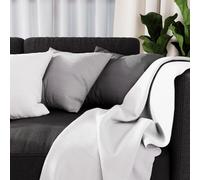 Soleil d'ocre Adele Plaid, gettato di poltrona, Policotone, Bianco, 140 x 200 cm