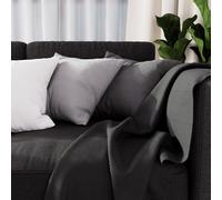 Soleil d'ocre Adele Plaid, gettato di poltrona, Policotone, Grigio (Antracite), 140 x 200 cm