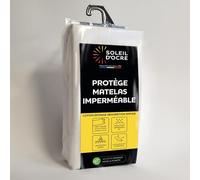 Soleil d'ocre Alèse Mollettone proteggi materasso in spugna, Bianco, 160 x 200 cm