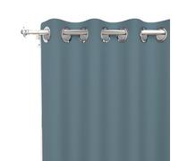 Soleil d'ocre Alix Tenda con occhielli, antipiega, Blu, 140 x 180 cm