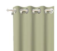 Soleil d'ocre Alix Tenda con occhielli, antipiega, Verde (Kaki), 140 x 180 cm