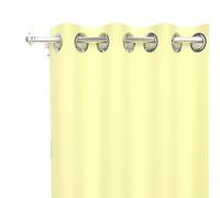 Soleil d'ocre Alix Tenda con occhielli, antipiega, Verde (Verde Limone), 140 x 180 cm