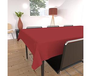 Soleil d'ocre, Alix Tovaglia rettangolare antimacchia, Poliestere, Rosso, 140x240 cm