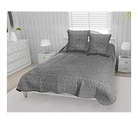 Soleil d'ocre Arabesco Boutis, Cotone, Grigio, 220x240 cm