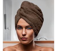Soleil d'Ocre Lagune Asciugamano per capelli, in cotone, da 24 x 62 cm, di colore marrone