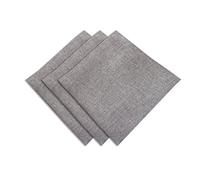 Soleil d'ocre Bella Quantità di 3 Tovaglioli di Tavolo, Poliestere, Grigio, 45x45 cm