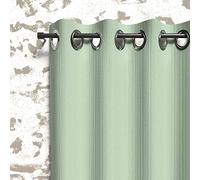 Soleil d'ocre Boheme Tenda Isolante con Occhielli, Verde Acqua, 140 x 250 cm