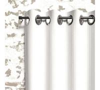 Soleil d'ocre Boheme Tenda Oscurante con Occhielli, Bianco, 140 x 180 cm