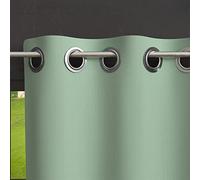 Soleil d'ocre Boheme Tenda Oscurante con Occhielli, Verde Acqua, 140 x 250 cm