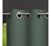 Soleil d'ocre Boheme Tenda Oscurante con Occhielli, Verde (Kaki), 140 x 250 cm