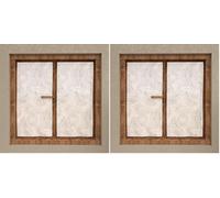 Soleil d'ocre Celia Coppia di tendine, da 45 x 90 cm, di colore cachi (Confezione da 2)