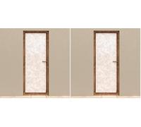 Soleil d'ocre Celia Tenda in voile per porta finestra, da 70 x 200 cm, di colore cachi (Confezione da 2)