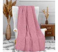 Soleil d'ocre COCOONING Plaid Microfibra, Rosa, 120 x 160 cm