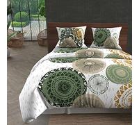 Soleil d'ocre Coperchio di Consolatore + 2 federe, Bianco, 220 x 240 cm