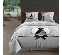 Soleil d'ocre Coperchio di Consolatore + 2 federe, Grigio, 240 x 260 cm