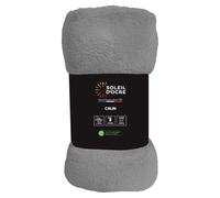 Soleil d'ocre, Coperta flanella 180x220 cm CALIN grigio