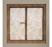 Soleil d'ocre, Coppia di tendine a vetro 45x90 cm CELIA tortora
