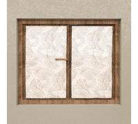 Soleil d'ocre, Coppia di tendine a vetro 60x90 cm CELIA tortora
