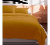 Soleil d'ocre, Copripiumino in cotone 57 fili 240x220 cm UNI senape, di Soleil d'ocre